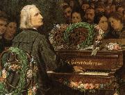 george bernard shaw, franz liszt playing a piano built by ludwig bose.